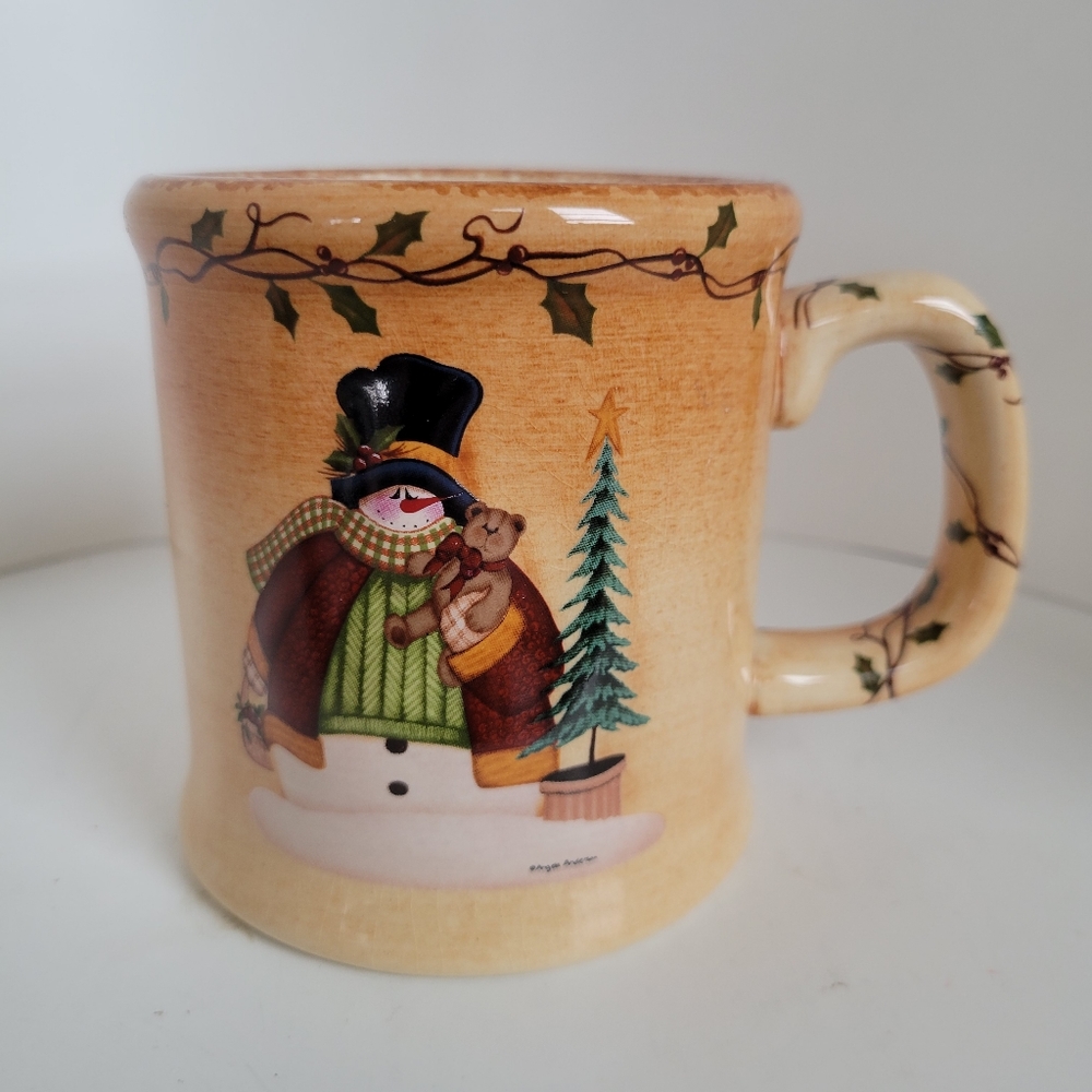 Crazy Mountain Christmas Snowman Mug